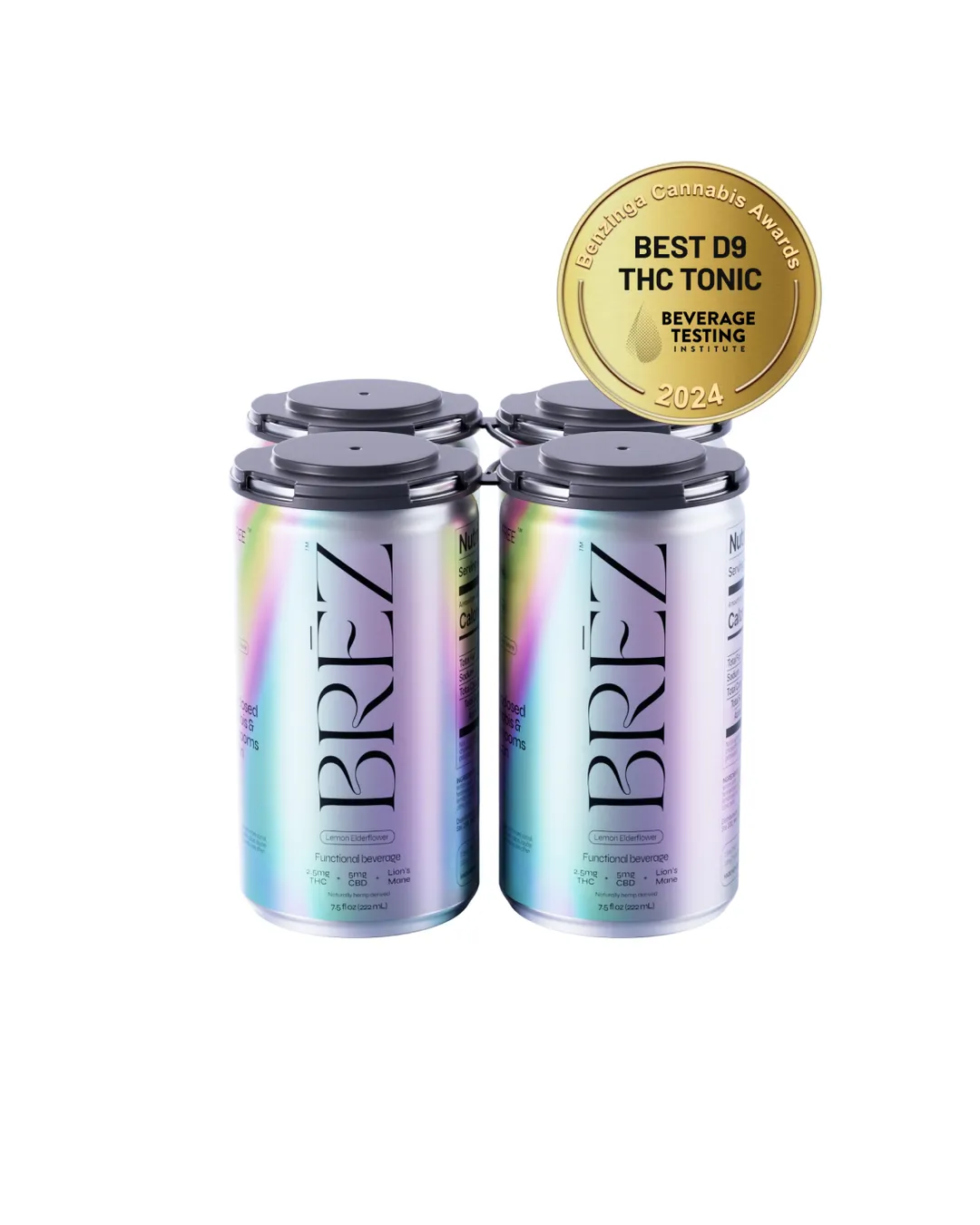 BRĒZ 7.5 oz OG MINI Cannabis and Mushrooms Social Tonic | 4-pack