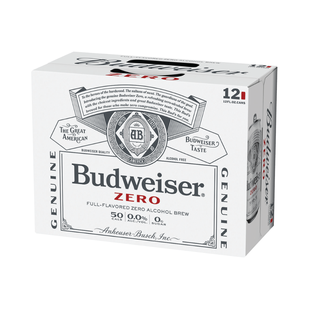 budweiser zero twelve cans