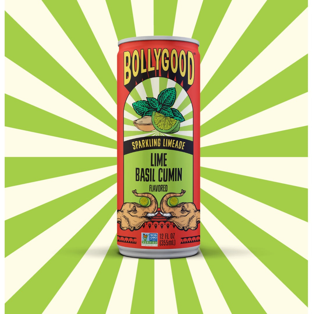 Bollygood Sparkling Lime Basil Cumin | 4-pack