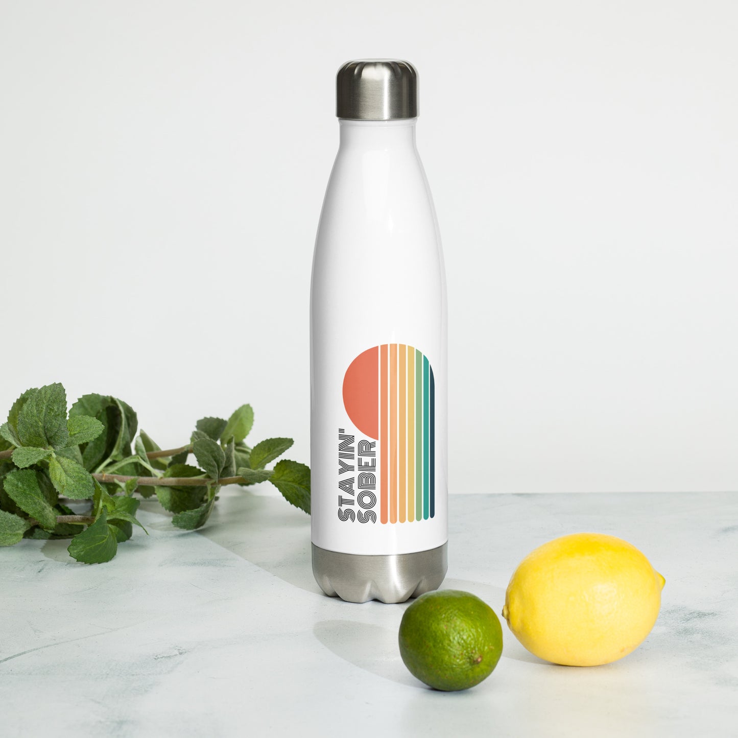 Stayin' Sober Stainless Steel Water Bottle