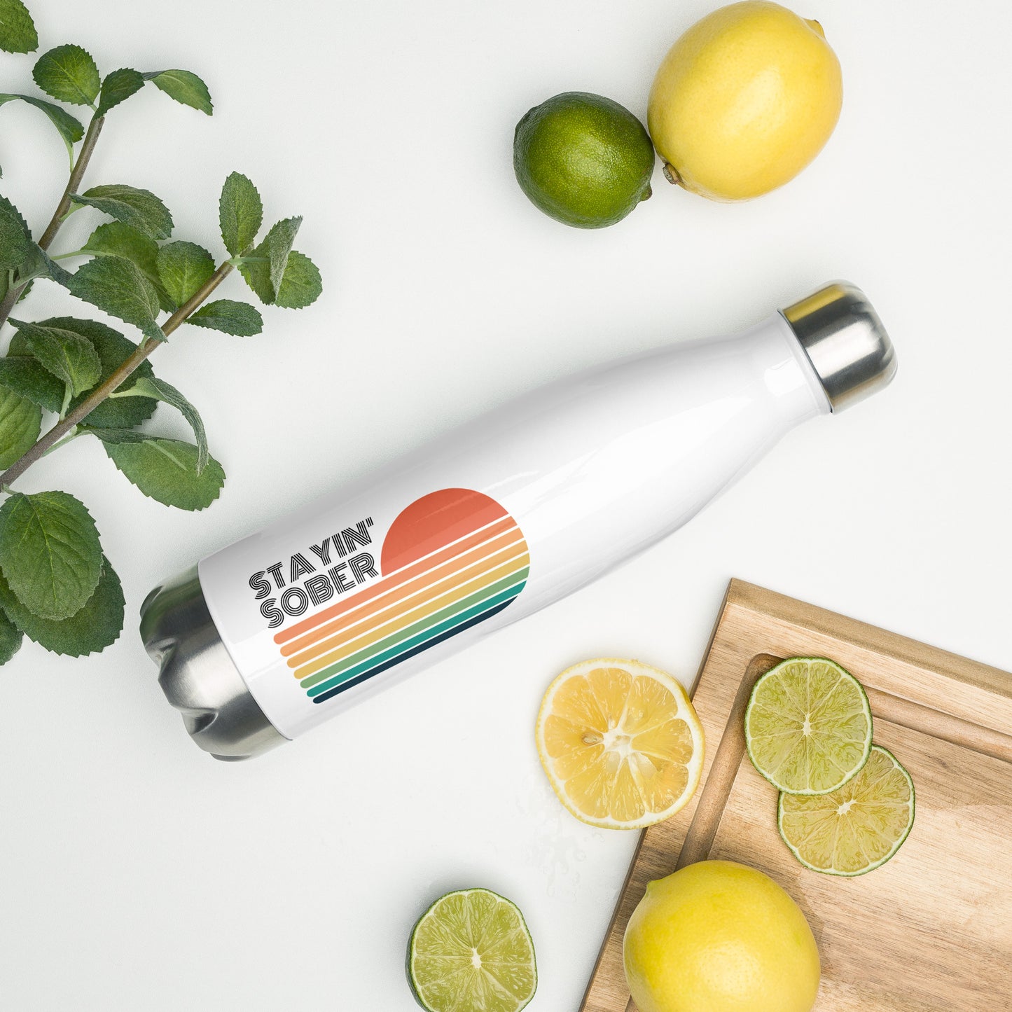Stayin' Sober Stainless Steel Water Bottle