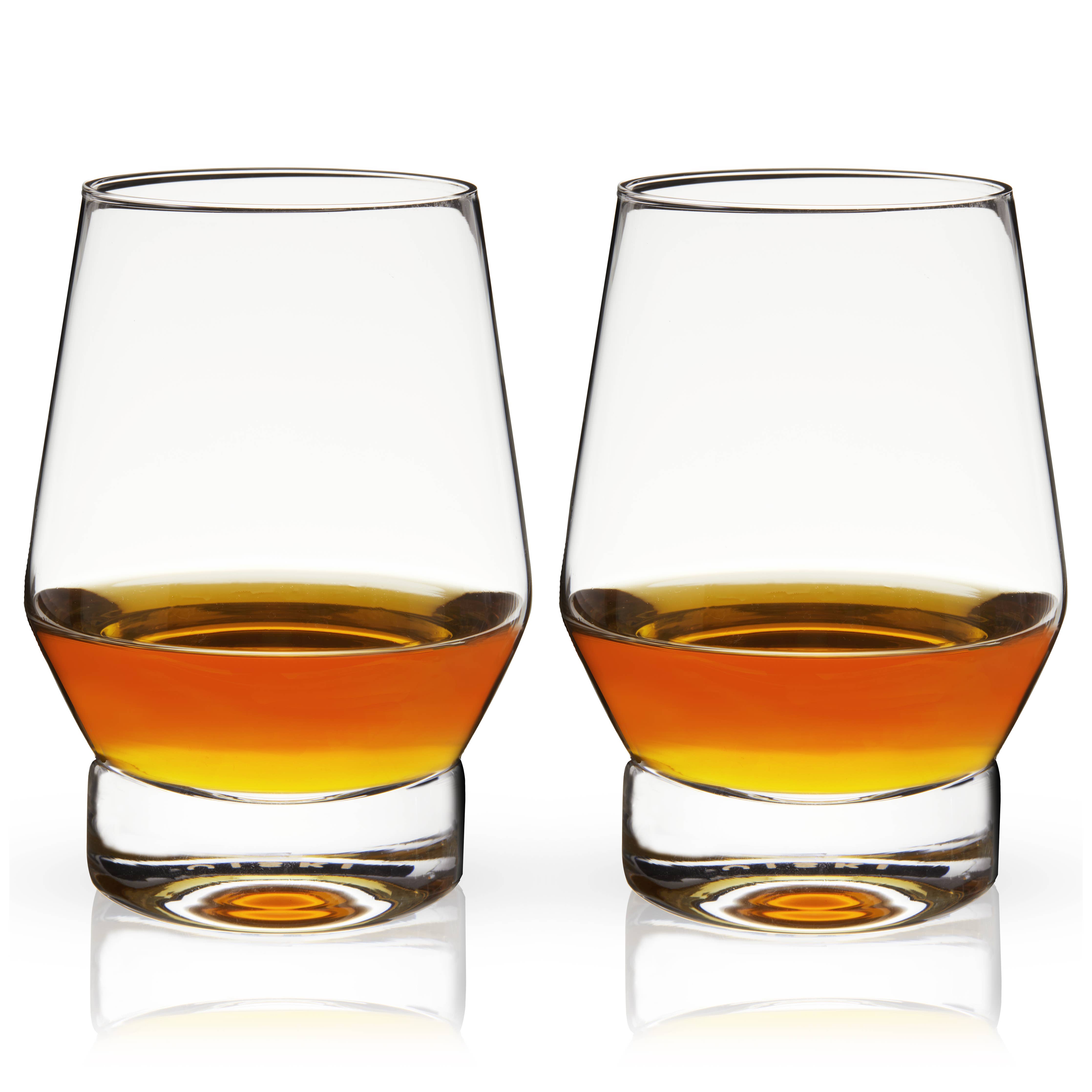 Viski Admiral Crystal Whiskey Tumbler Set of 2 - Premium Crystal