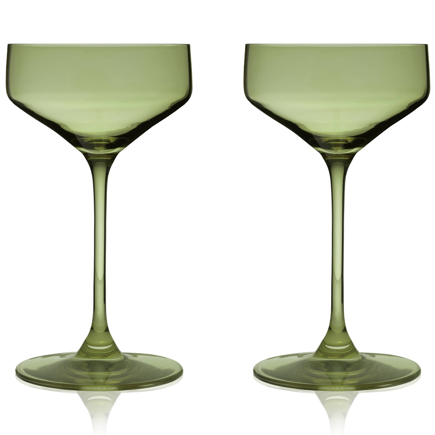 Viski Reserve Nouveau European Crystal Coupes Sage | Set of 2