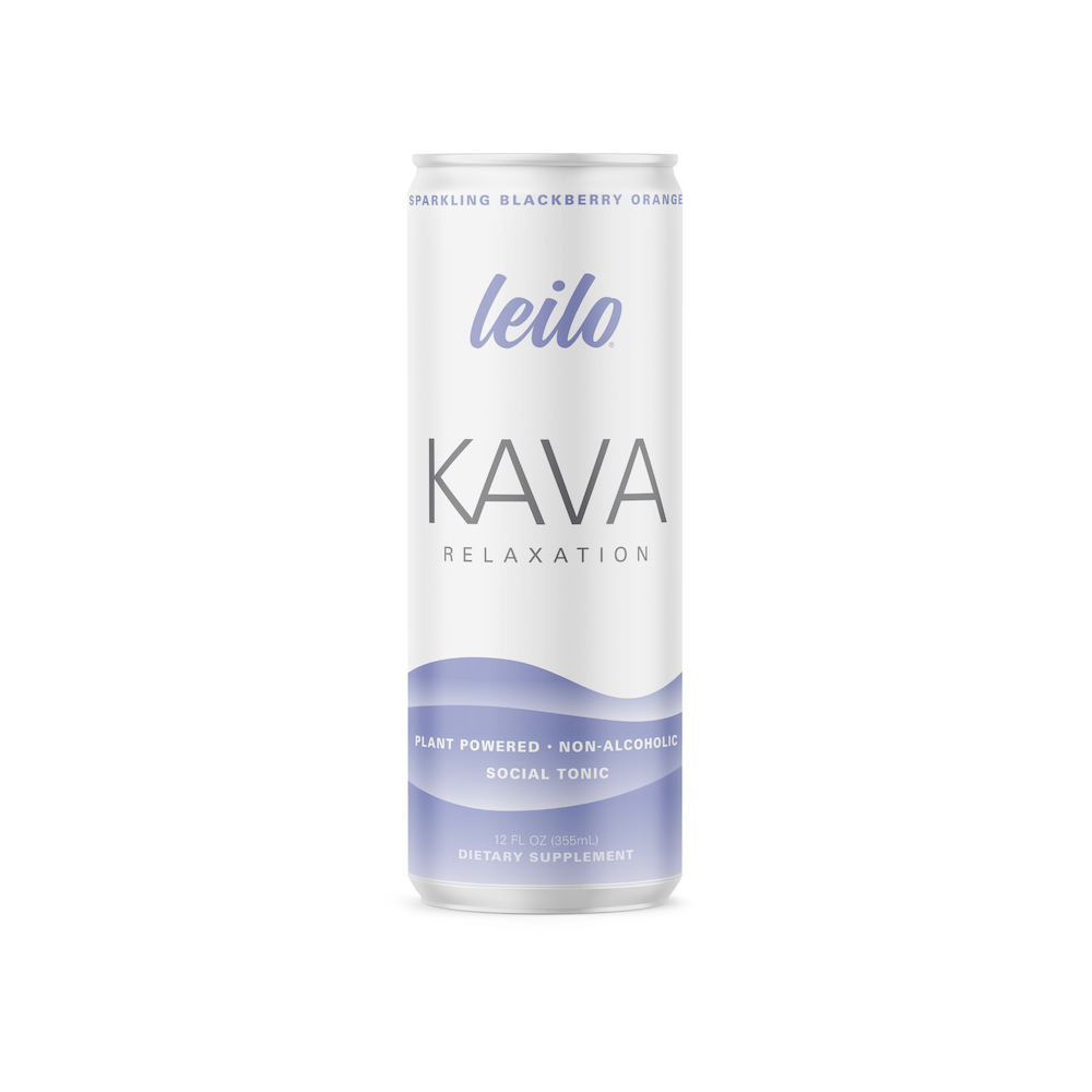 Leilo Kava Relaxation Sparkling Blackberry Orange | 6-pack