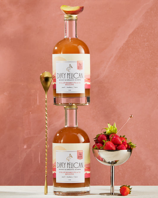 Dirty Pelican Strawberry Peach Bellini | 750ml Bottle