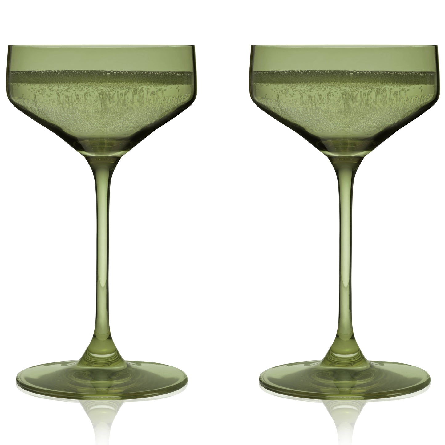 Viski Reserve Nouveau European Crystal Coupes Sage | Set of 2