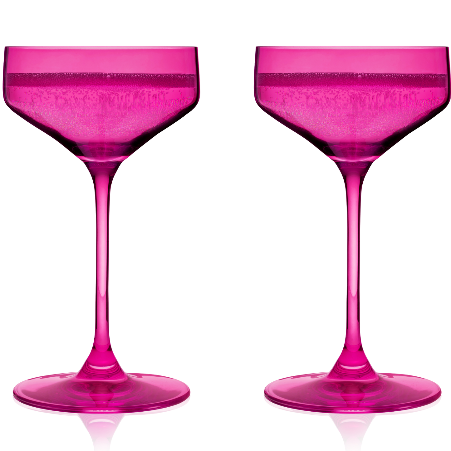 Viski Reserve Nouveau European Crystal Coupes Berry | Set of 2