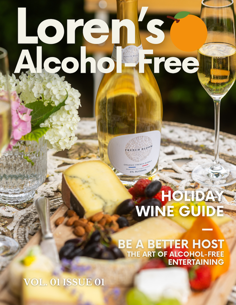 loren's alcohol-free holiday wine guide cover